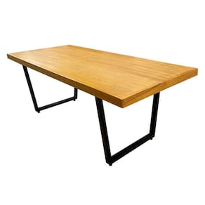 Mesa Madeira Maciça para Área Gourmet Lanna com Ferragem 2,00m Preto