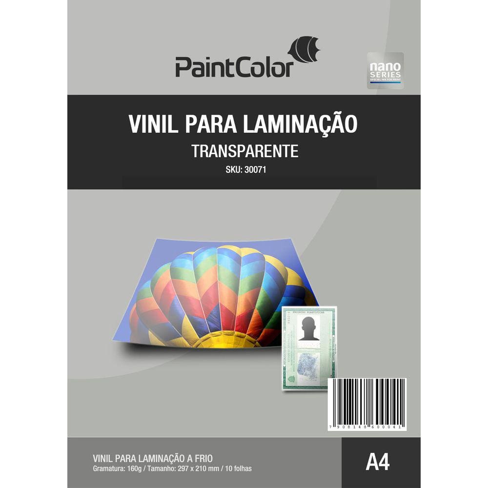 Vinil para Laminação a Frio 160g Nano Series A4 - 100 Folhas
