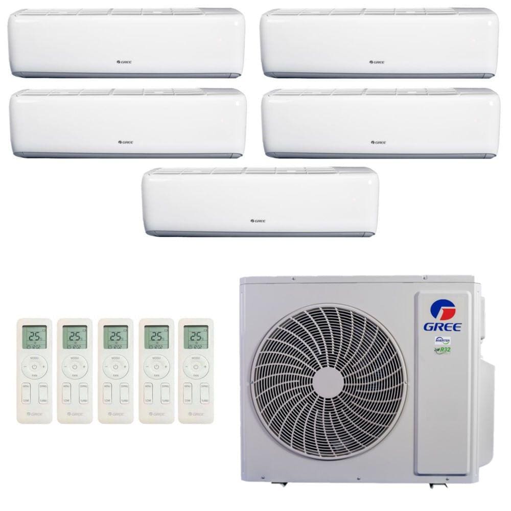 Ar-Condicionado Multi Split Inverter R-32 Gree 42.000 (2x Evap HW 9.000 + 3x Evap HW 12.000) Quente/Frio 220V