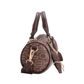 Bolsa Feminina Basic Monograma Mão 3483835 Marrom