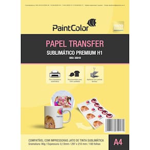 Papel Sublimático A4 Resinado Premium H1 - 100 Folhas