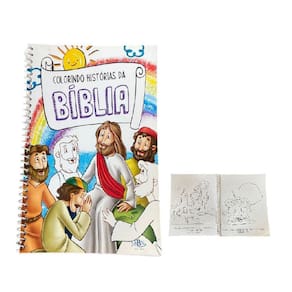 Livro Infantil Colorindo E Aprendendo Histórias Da Bíblia