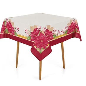 Toalha De Mesa Quadrada 4 Lugares Poinsetias Karsten