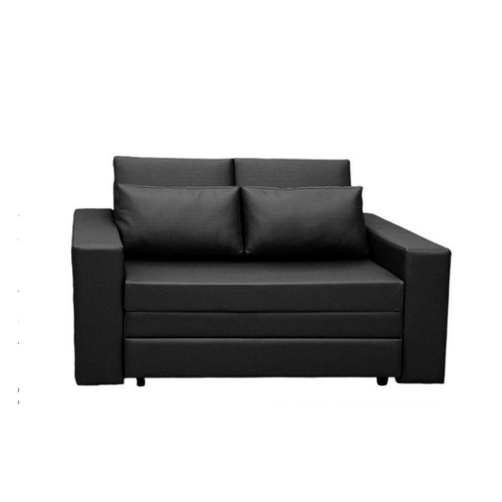 Sofá Cama Castor Casal Salerno Corano Preto 2 Lugares