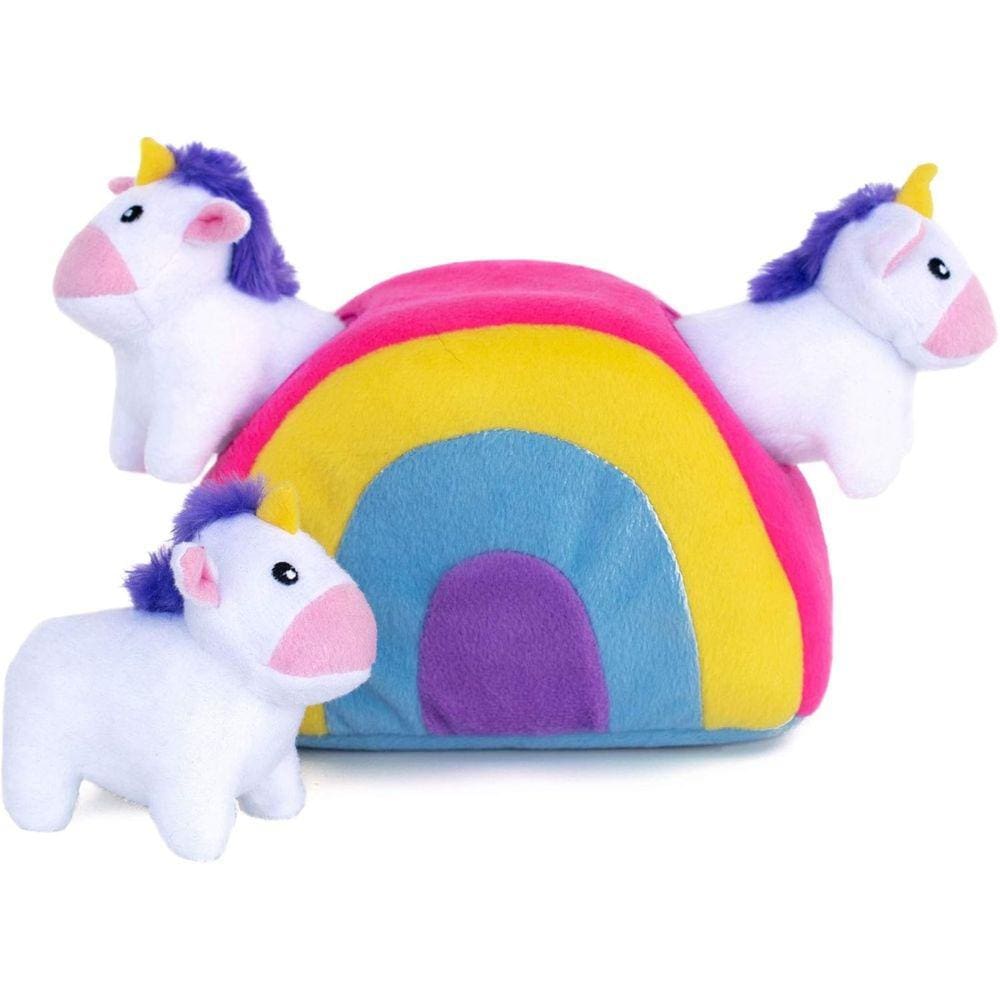 Brinquedo Pelúcia Zippy Burrow Unicórnios No Arco-íris Com Apito Para Cães e Gatos - ZippyPaws