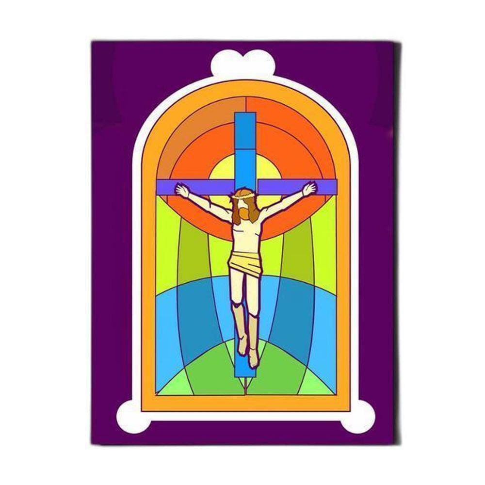 Cristo Cruzificado Jesus Placa Decorativa Religiosa 30X20 Cm