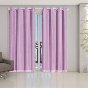 Cortina Blackout Voil 2,80 X 2,30 Sala Quarto Blecaute Rosa