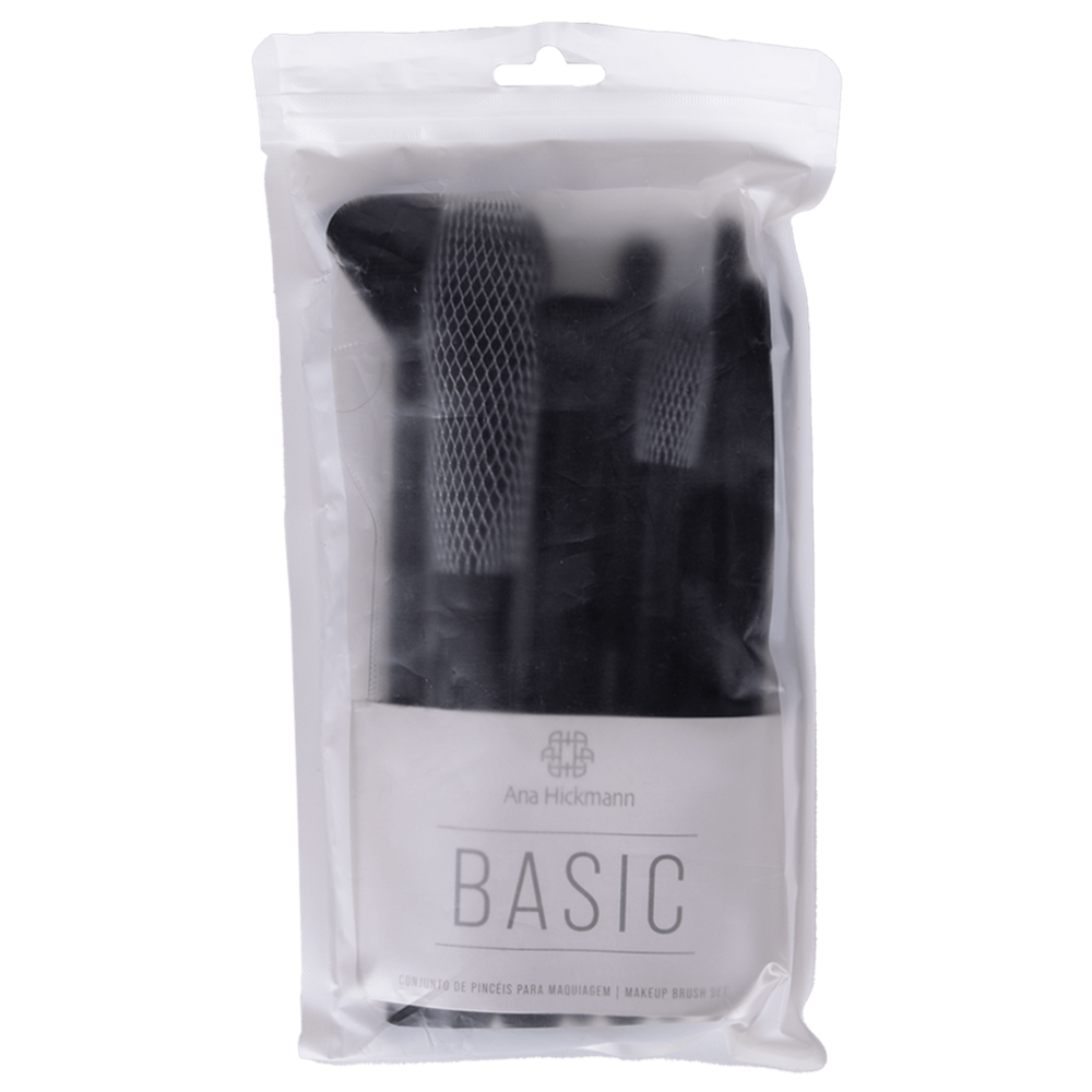 Kit Ana Hickmann Basic Makeup Brush Set Black Conjunto de Pincéis (7 Produtos)