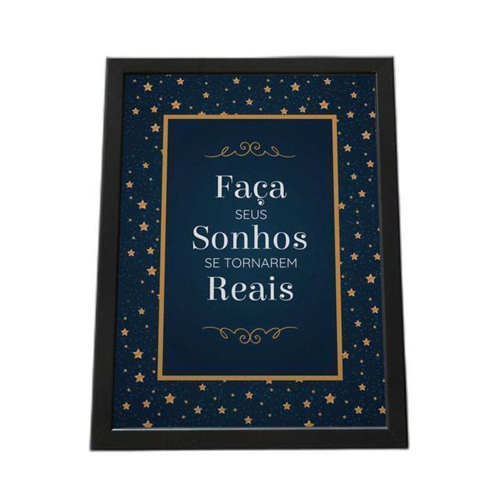 Quadro Com Moldura Faça Seus Sonhos Virar Reais