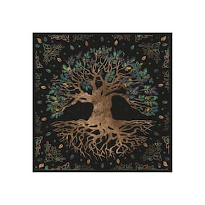 Toalha Para Leitura de Tarô Árvore da Vida Mística 70CM