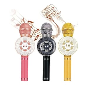 Microfone Bluetooth Sem Fio Karaoke Com Led Fm Mt-1035