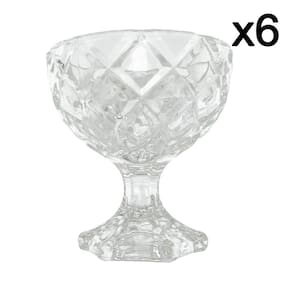 Conjunto 6 Taças 170ml Sobremesa Cristal Deli Diamond - Lyor