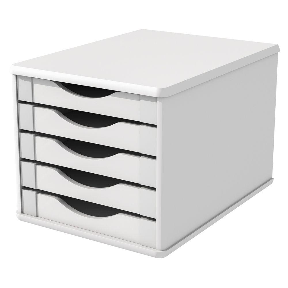 Caixa Arquivo Gaveteiro Organizador Escritório Madeira MDF 5 Gavetas Documento A5 A4