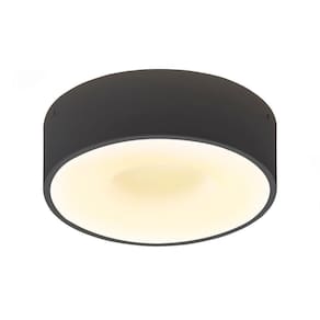 Plafon Taschibra Sushi Redondo Com 4 Lâmpadas 3000k Bivolt Preto