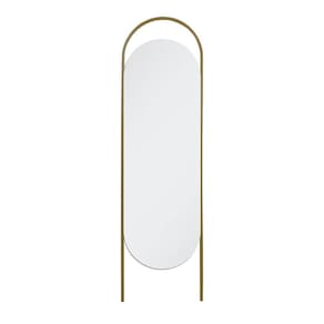 Espelho Decorativo Chão Portal Fit Dourado 150X43Cm Oblongo