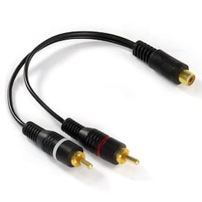 Cabo Y Rca Fêmea X 2 Rca Macho 20 Cm - Yrf2Rm-20 - Pc / 10