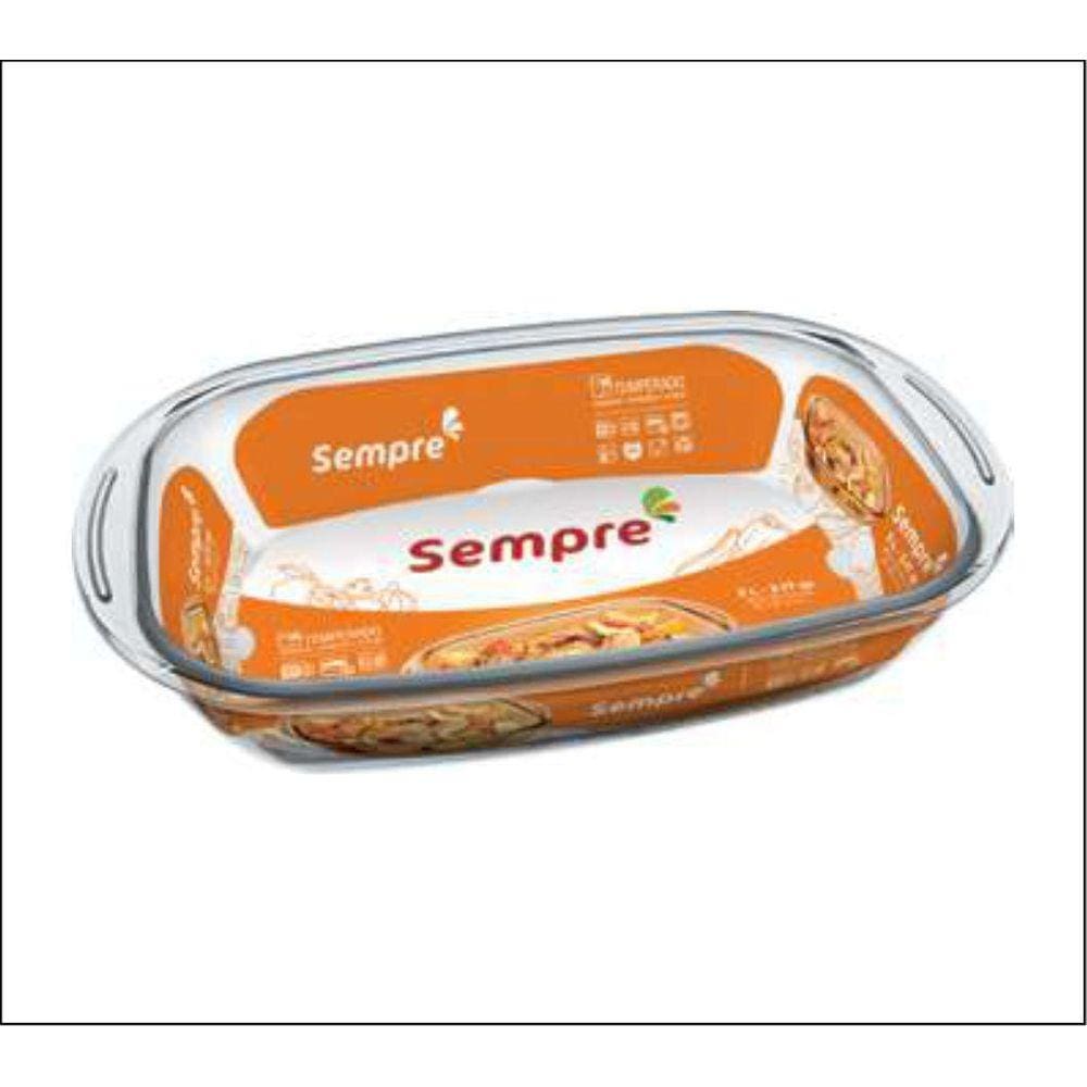 Forma Assadeiras De Vidro Forno Retangular 3Lts Marinex 06