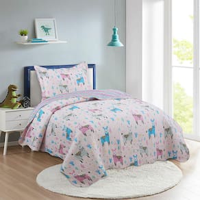 Kit Cobre Leito Colcha Patchwork Infantil Menina e Menino.