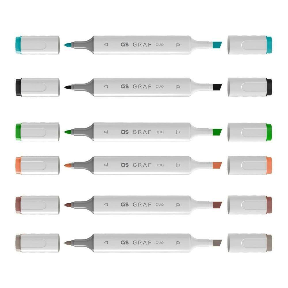 Kit Marcador Artistico Graf Duo Cis Escolha As Cores