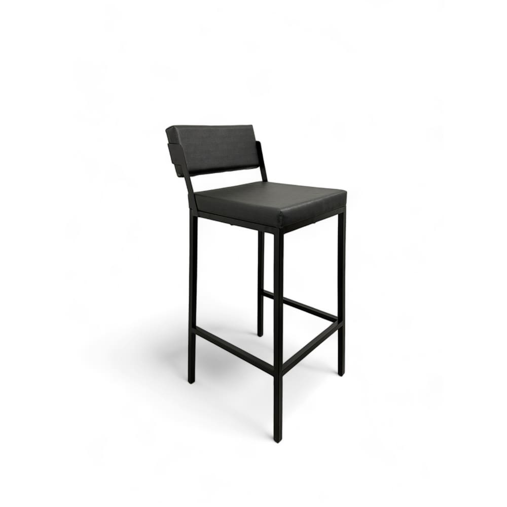Banqueta Prisma com Encosto Estofada