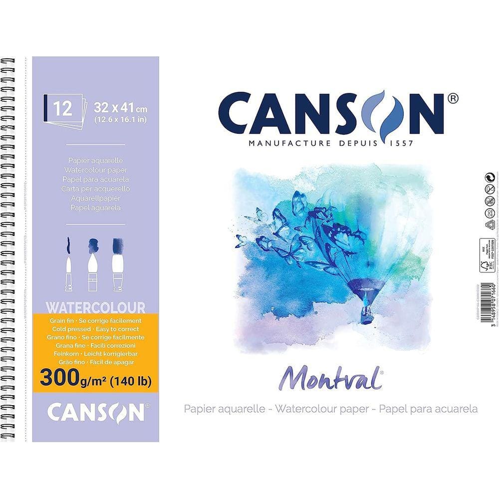 Bloco Aquarela Montval Espiral 300g Canson