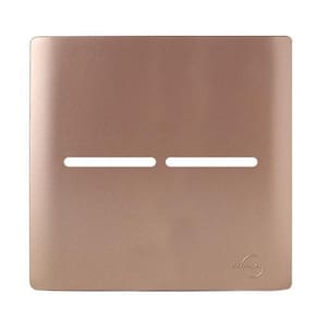 Placa Para 2 Teclas Hori. Com Suporte 4X4 - Novara Ouro Rose