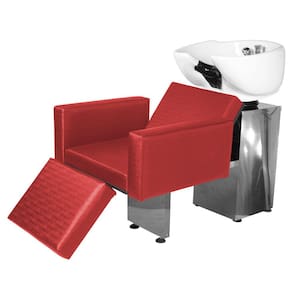 Lavatório Salão de Beleza Evidence Lisa Ap Base Inox Vermelh