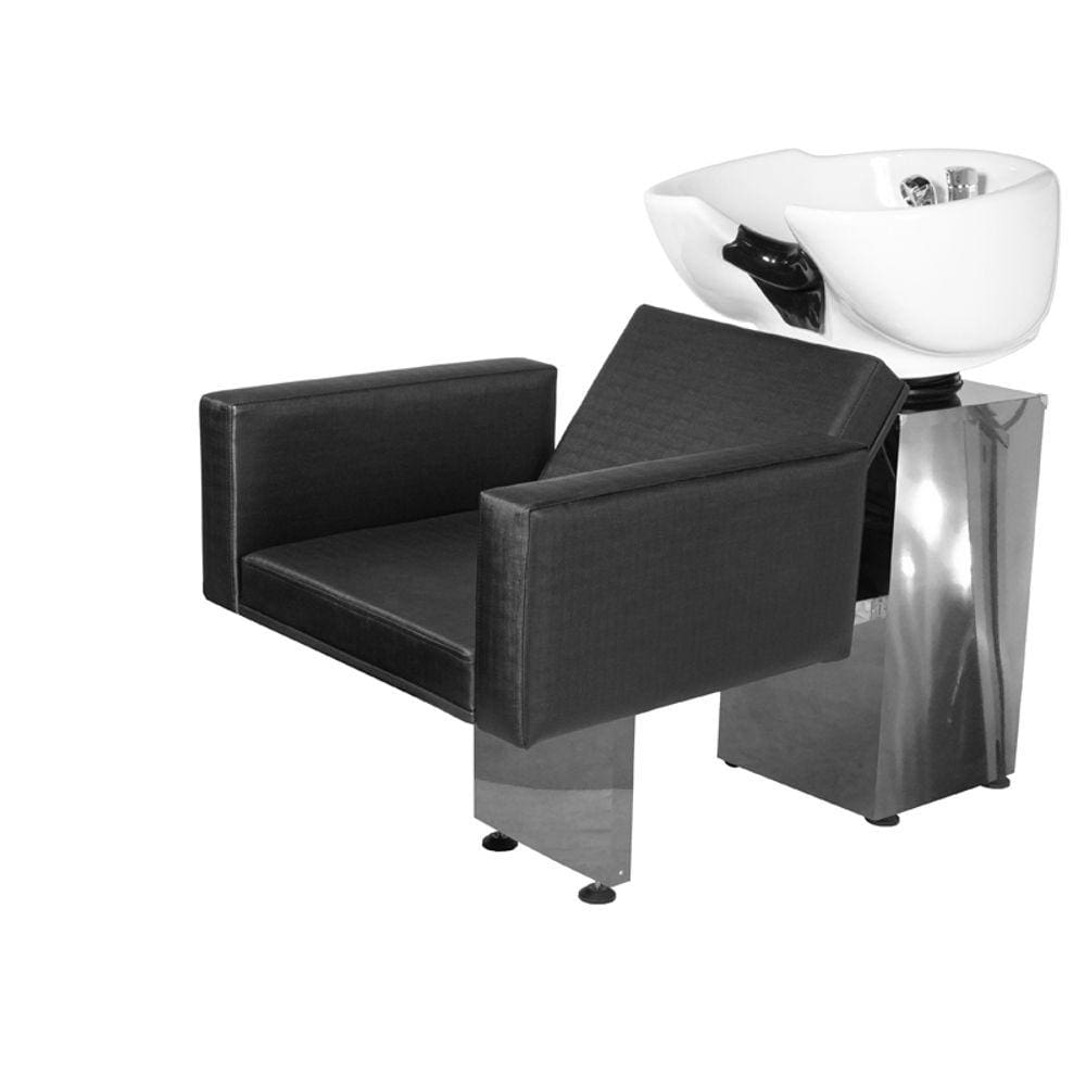 Lavatório Salão de Beleza Evidence Lisa Base Inox Preto