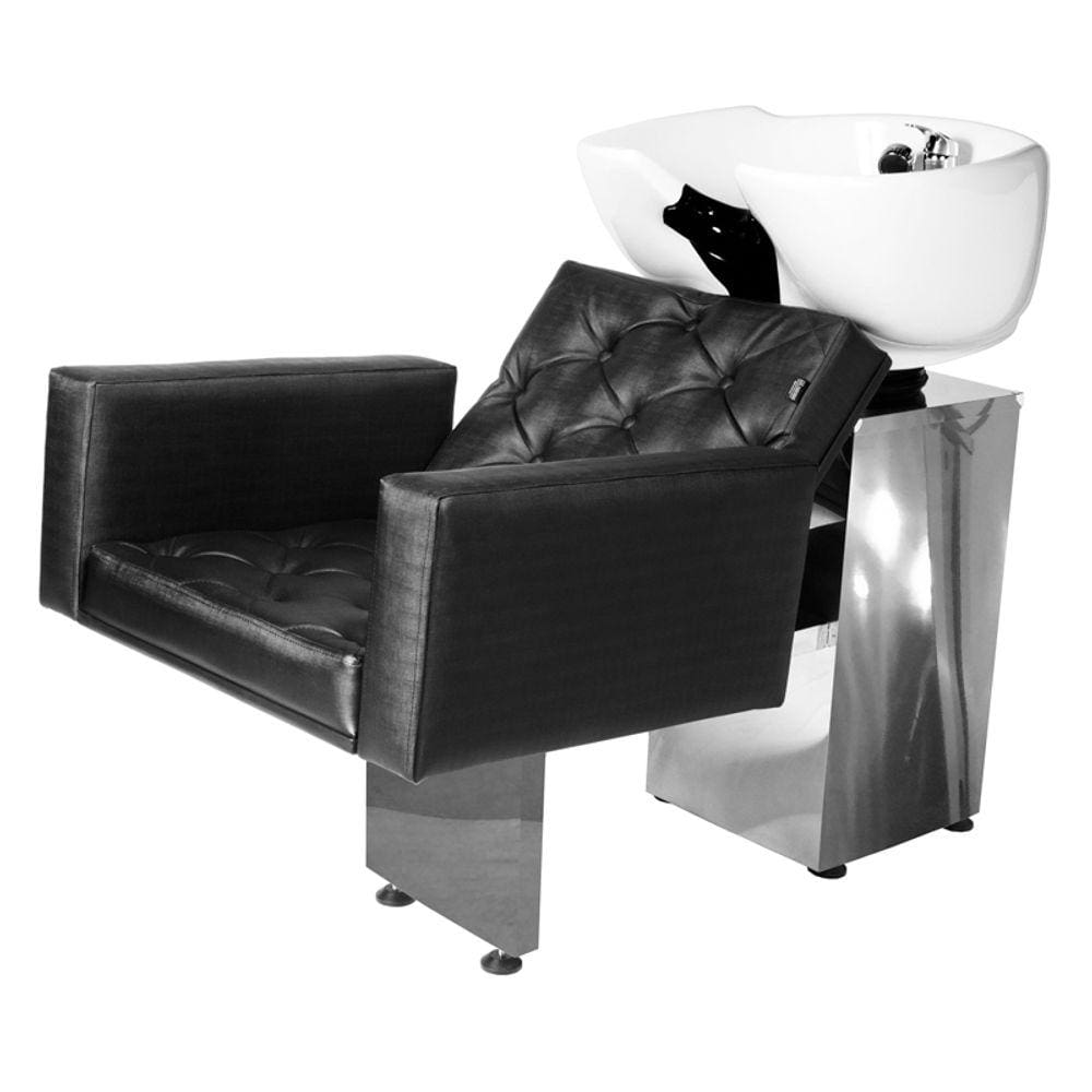 Lavatório Salão de Beleza Evidence Luxo Base Inox Preto