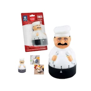 Temporizador Manual Timer Cozinha Formato Cozinheiro 60 Min