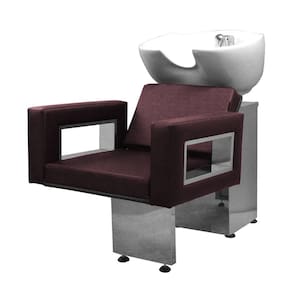 Lavatório Salão de Beleza Moderna Base Inox Vinho