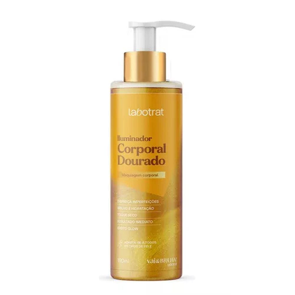 Iluminador Corporal Dourado Vai&Brilha 190Ml - Labotrat