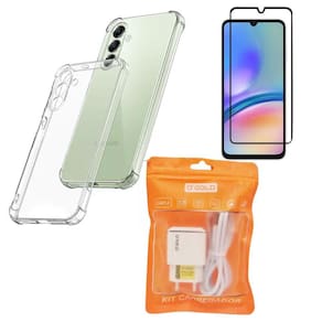 Kit Capinha S24 + Pelicula 3D + Carregador Turbo Tipo-C