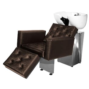 Lavatório Salão de Beleza Evidence Luxo Ap Base Inox Marrom