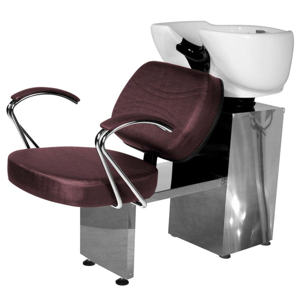Lavatório Salão de Beleza Topázio Base Inox Vinho