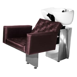 Lavatório Salão de Beleza Evidence Luxo Base Inox Vinho