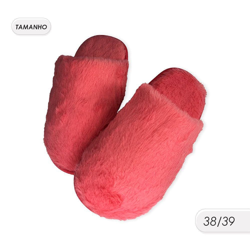 Pantufa Feminina Adulto Pelucia Antiderrapante 38/39 Pink