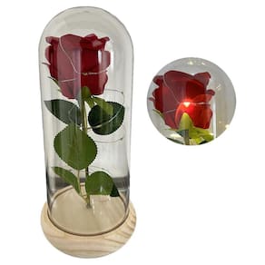 Luminária Rosa Bela E A Fera De Led Cúpula Dia Dos Namorados