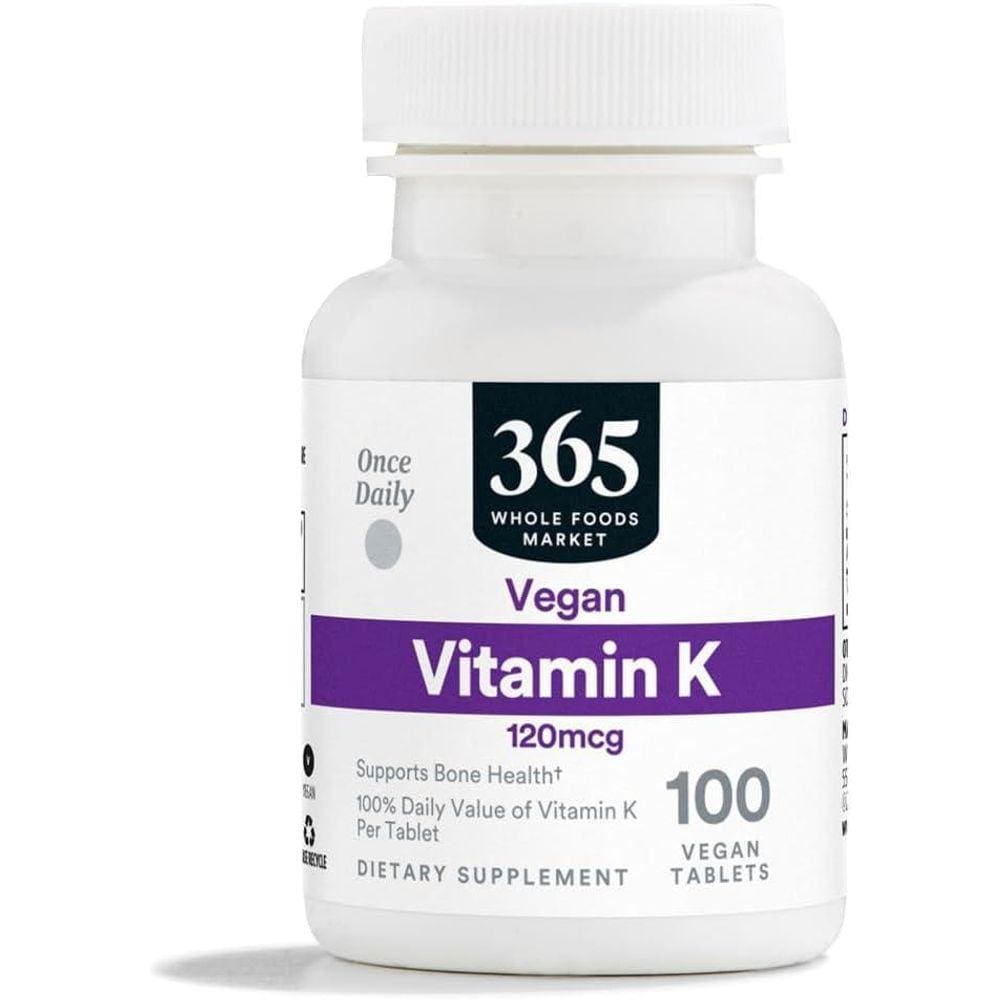 Vitamina K2 120Mcg 365 Whole Foods 100 Tabletes Importado