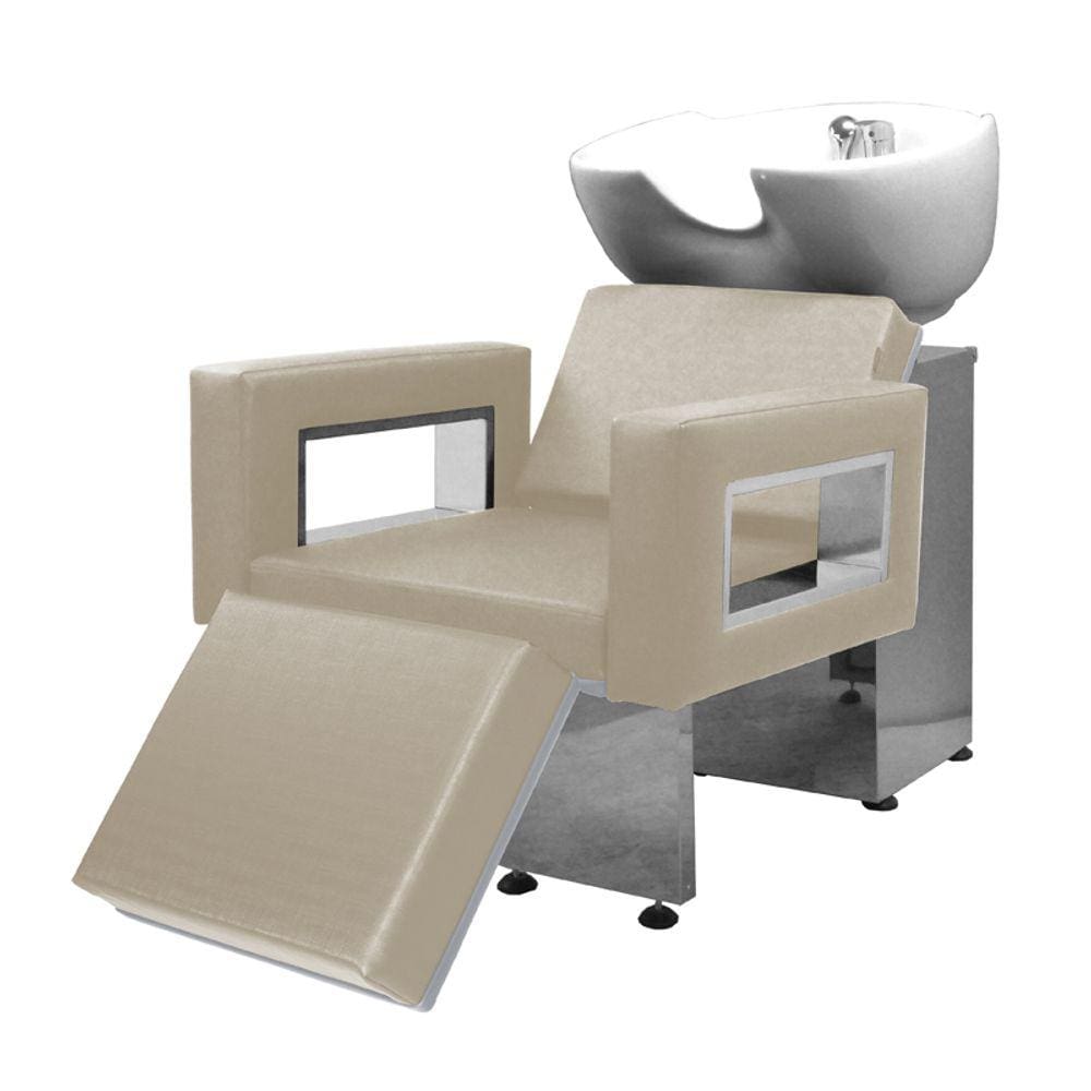 Lavatório Salão de Beleza Moderna Ap Base Inox BrancoP