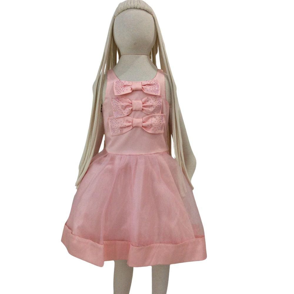 Vestido Festa Infantil Petit Cherie Rosa Luxo tam 6