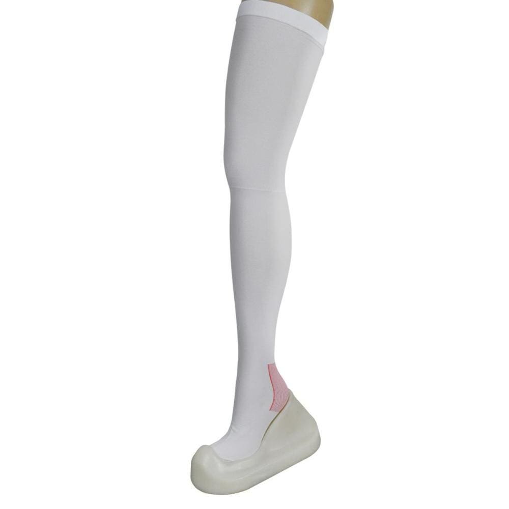 Meia de Compressão Cirúrgica 7/8 Antitrombo 18mmHg Branca Varimed