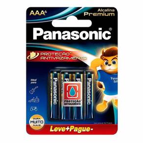 Pilha Alcalina Premium Panasonic Aaa Palito 06 Unidades Lr03egr/6b192 - Pç / 6 [F108]
