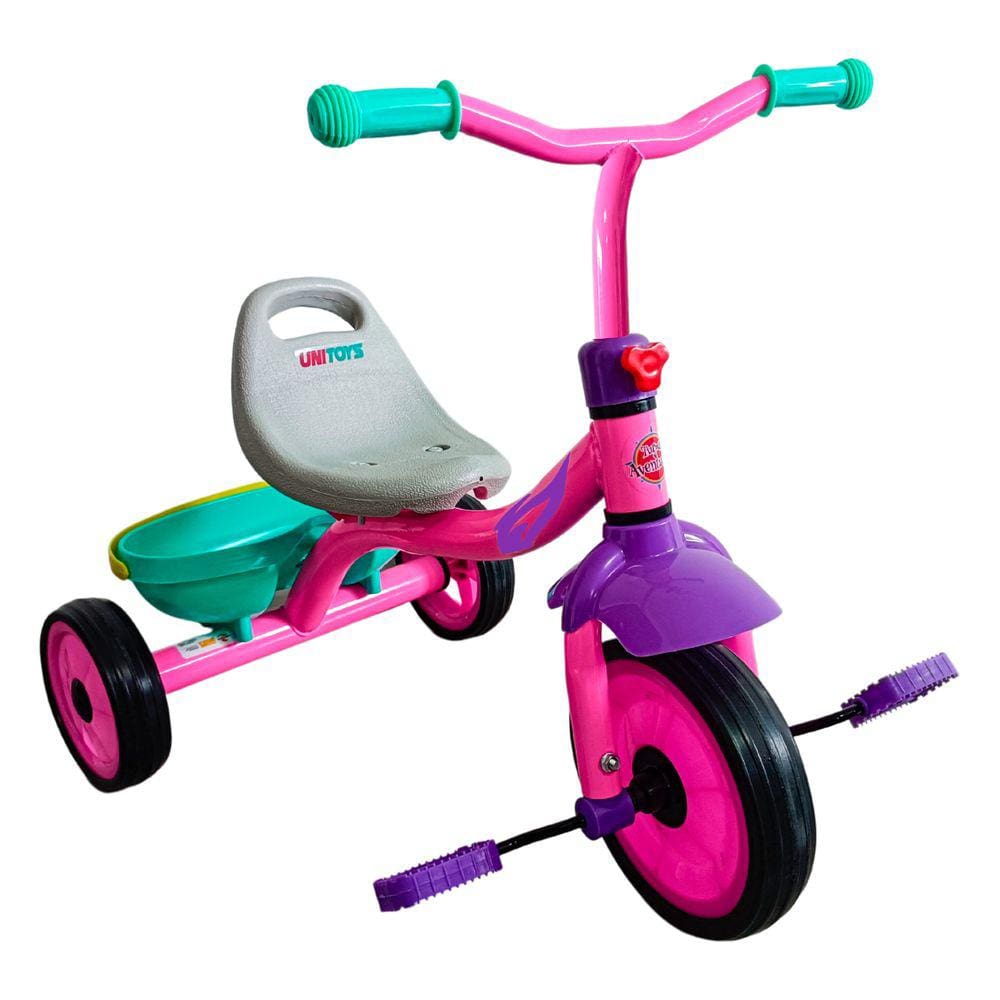 Bicicleta Infantil Turma da aventura Biciceta de pedal triciclo Rosa de bebê
