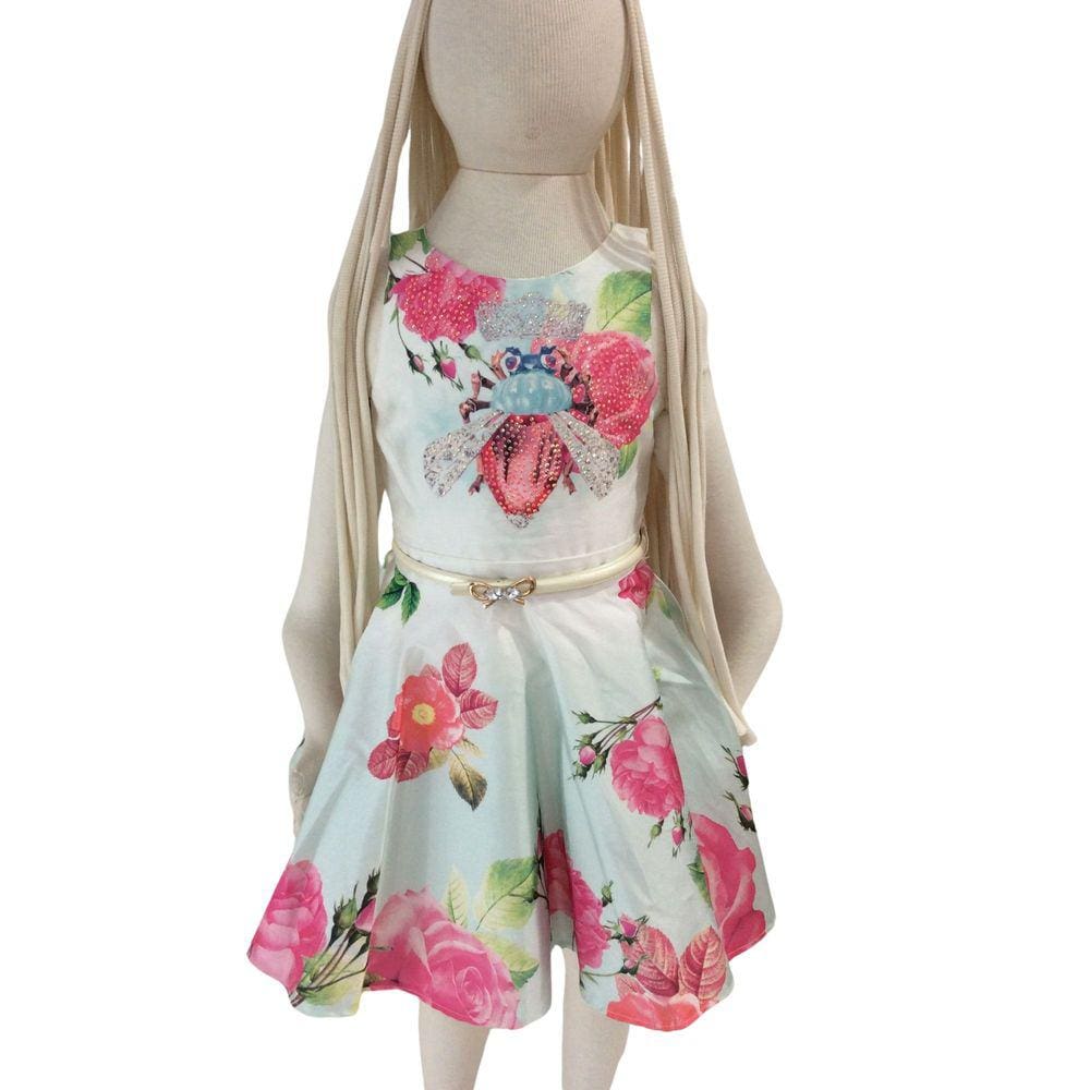 Vestido Festa Infantil Petit Cherie Floral Luxo tam 6