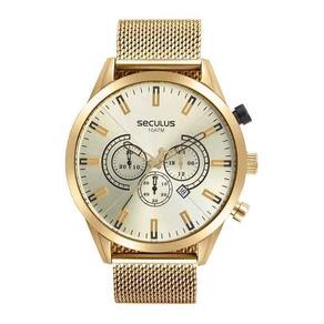 Relogio Seculus Cronografo Dourado 44134Gpsvda2
