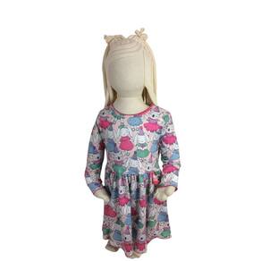 Vestido Infantil Mon Sucre Rosa com Estampa tam 2