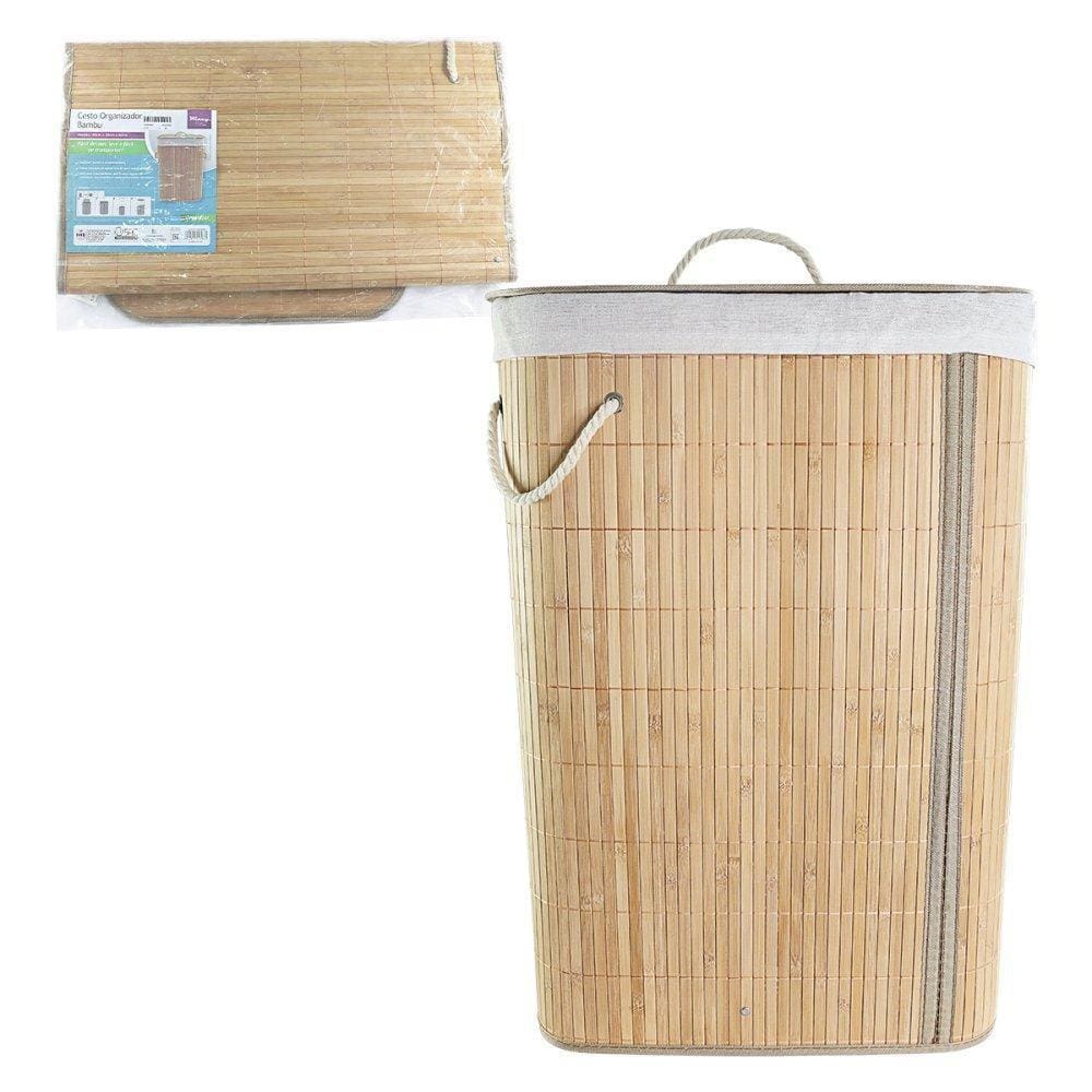Cesto De Roupas De Bambu