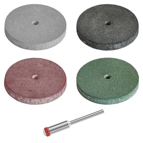 Kit 4 Roda Borracha 22Mm Haste 3Mm Polimento Micro Retífica