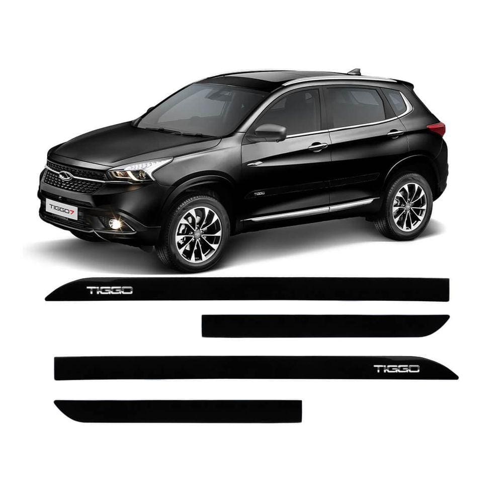 Friso Escrita Cromada Chery Tiggo 7 Preto Metálico
